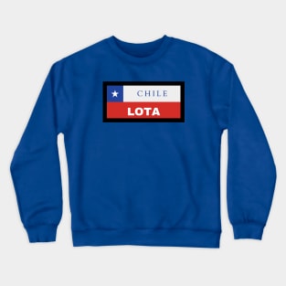 Lota City in Chilean Flag Crewneck Sweatshirt
